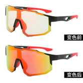 (12 PACK) Wholesale Sports Sunglasses Windproof Women Outdoor Sport Cycling New Arrival 2024 - BulkSunglassesWholesale.com - Photochromic Red Mirrored